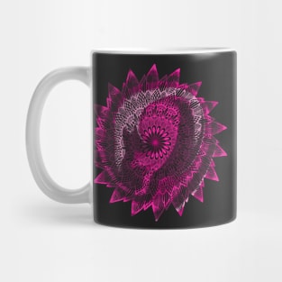 Swirly Pink Digital Mandala Mug